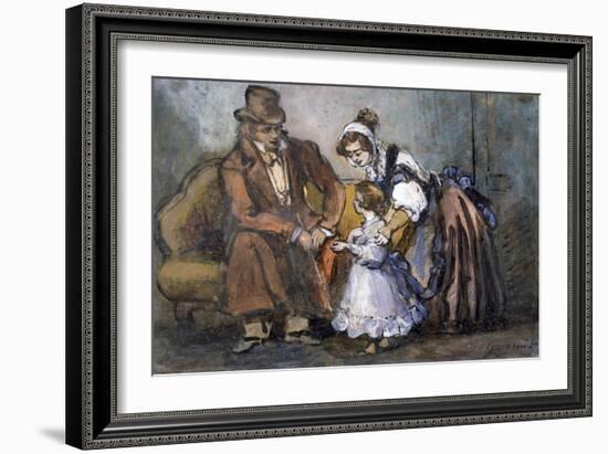 The Happy Family, 1847-Paul Gavarni-Framed Giclee Print