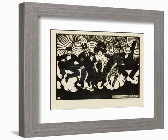 The Happy Latin Quarter-Félix Vallotton-Framed Giclee Print