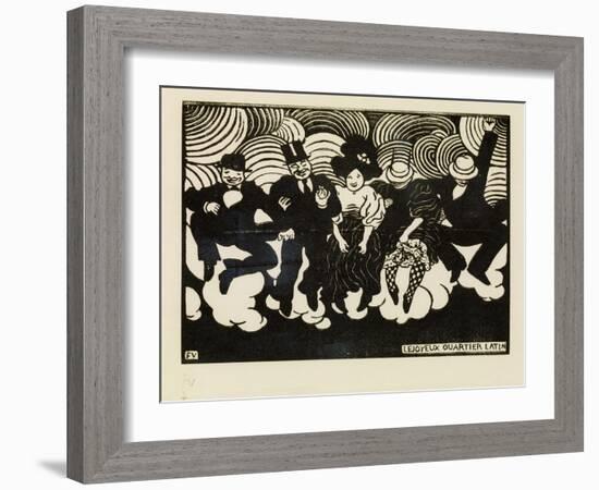 The Happy Latin Quarter-Félix Vallotton-Framed Giclee Print