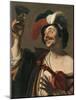 The Happy Violinist-Gerrit van Honthorst-Mounted Giclee Print