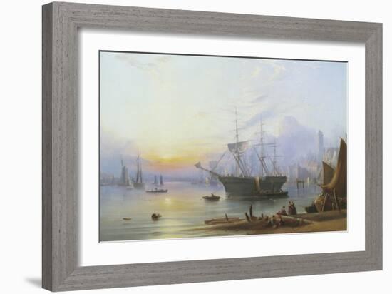 The Harbor at North Shields-Joseph Crawhall-Framed Giclee Print