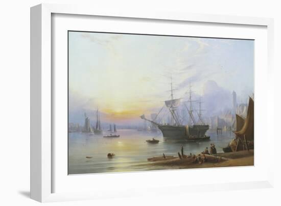 The Harbor at North Shields-Joseph Crawhall-Framed Giclee Print