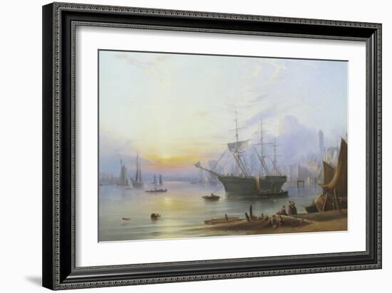 The Harbor at North Shields-Joseph Crawhall-Framed Giclee Print