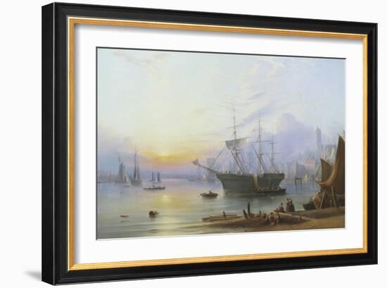 The Harbor at North Shields-Joseph Crawhall-Framed Giclee Print