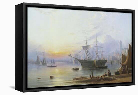 The Harbor at North Shields-Joseph Crawhall-Framed Premier Image Canvas