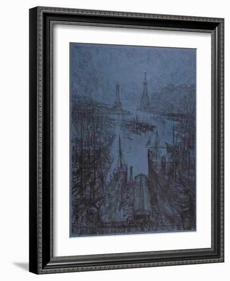 The Harbor, Genoa, 1913-Joseph Pennell-Framed Giclee Print