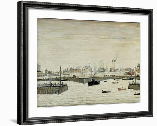 The Harbour, 1957-Laurence Stephen Lowry-Framed Giclee Print