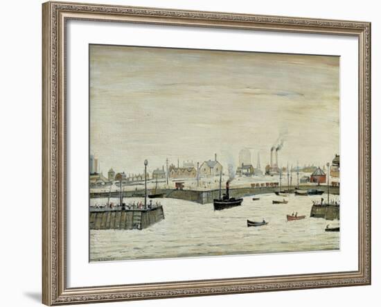 The Harbour, 1957-Laurence Stephen Lowry-Framed Giclee Print