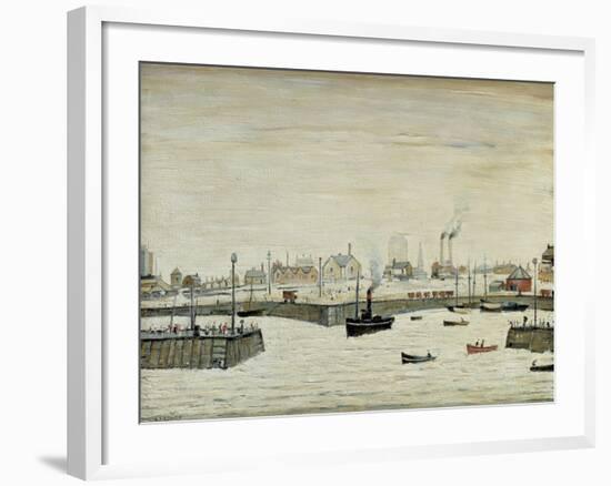 The Harbour, 1957-Laurence Stephen Lowry-Framed Giclee Print