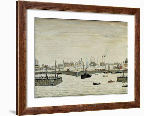 The Harbour, 1957-Laurence Stephen Lowry-Framed Giclee Print