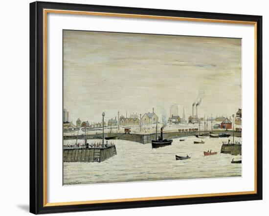 The Harbour, 1957-Laurence Stephen Lowry-Framed Giclee Print