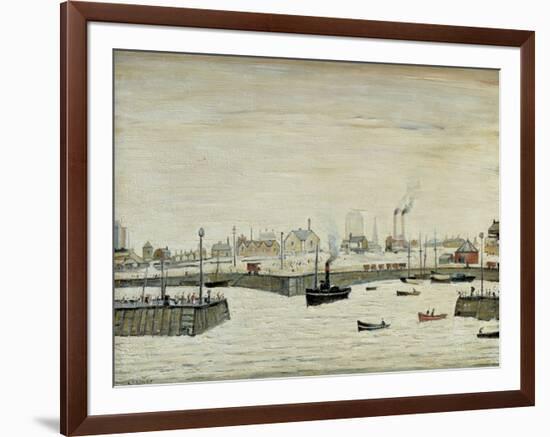 The Harbour, 1957-Laurence Stephen Lowry-Framed Giclee Print