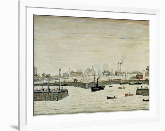 The Harbour, 1957-Laurence Stephen Lowry-Framed Giclee Print