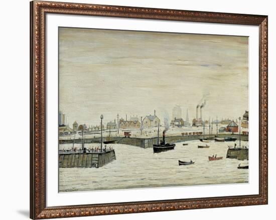 The Harbour, 1957-Laurence Stephen Lowry-Framed Giclee Print