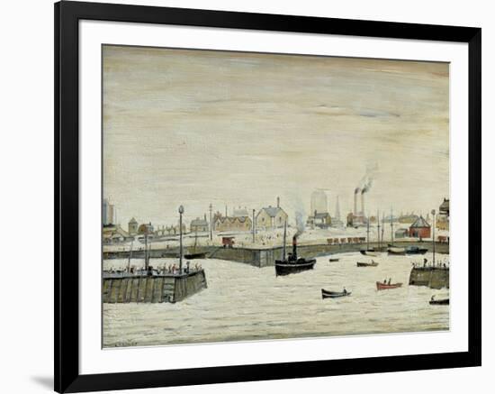 The Harbour, 1957-Laurence Stephen Lowry-Framed Giclee Print