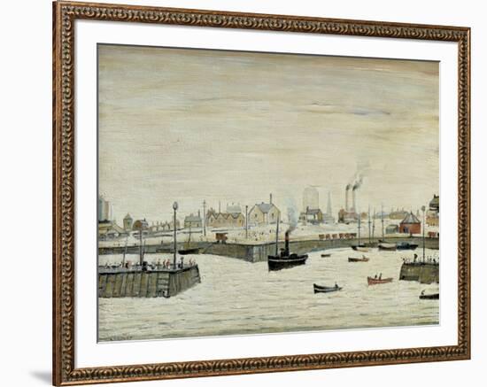 The Harbour, 1957-Laurence Stephen Lowry-Framed Giclee Print