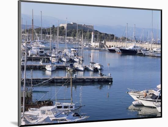 The Harbour and Fort Carre Where Napoleon was Imprisoned, Antibes, Alpes Maritimes, Cote d'Azur-Walter Rawlings-Mounted Photographic Print