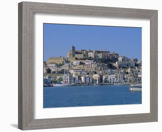 The Harbour and Ibiza Town, Ibiza, Balearic Islands, Spain, Europe-Firecrest Pictures-Framed Photographic Print