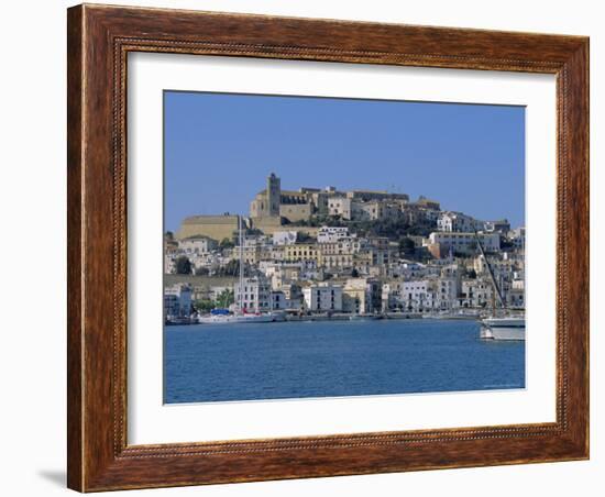 The Harbour and Ibiza Town, Ibiza, Balearic Islands, Spain, Europe-Firecrest Pictures-Framed Photographic Print