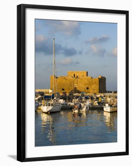 The Harbour and Paphos Fort, Paphos, Cyprus, Mediterranean, Europe-Stuart Black-Framed Photographic Print