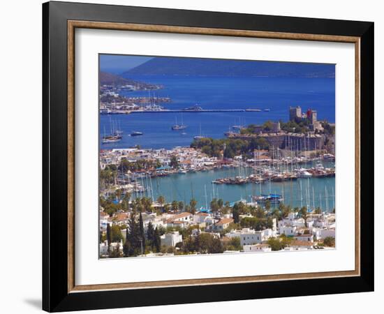 The Harbour and the Castle of St. Peter, Bodrum, Anatolia, Turkey, Asia Minor, Eurasia-Sakis Papadopoulos-Framed Photographic Print