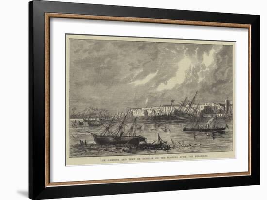 The Harbour and Town of Zanzibar on the Morning after the Hurricane-null-Framed Giclee Print