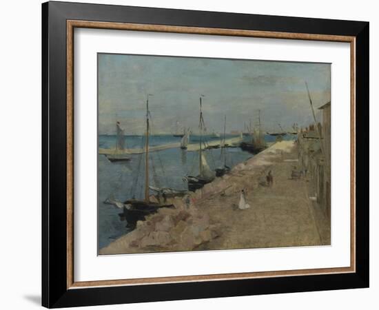 The Harbour at Cherbourg, 1871-Berthe Morisot-Framed Giclee Print