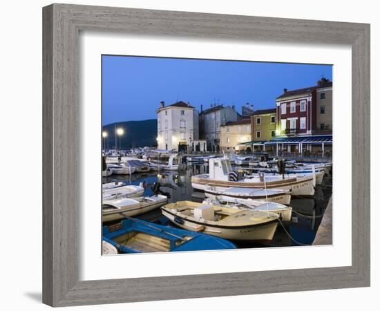 The Harbour at Dawn, Cres Town, Cres Island, Kvarner Gulf, Croatia, Adriatic, Europe-Stuart Black-Framed Photographic Print