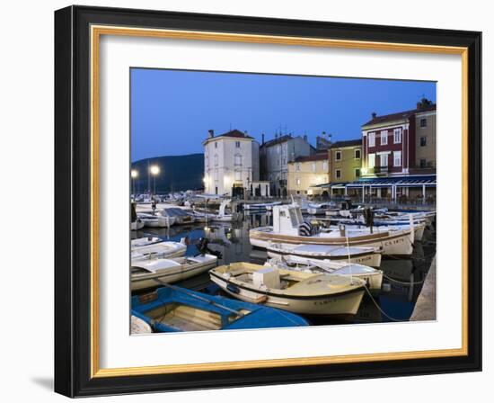 The Harbour at Dawn, Cres Town, Cres Island, Kvarner Gulf, Croatia, Adriatic, Europe-Stuart Black-Framed Photographic Print