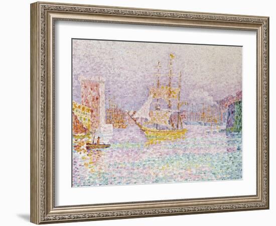 The Harbour at Marseilles, 1907-Paul Signac-Framed Giclee Print