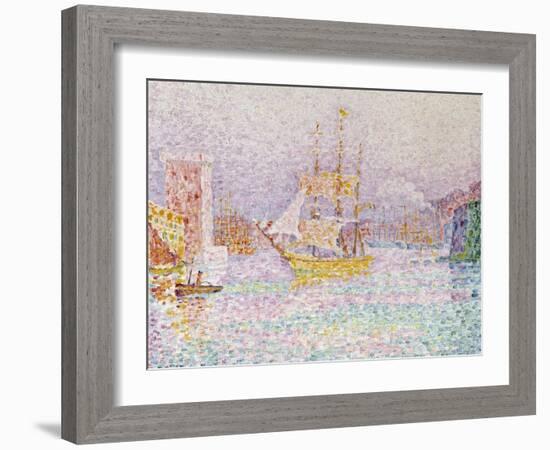 The Harbour at Marseilles, 1907-Paul Signac-Framed Giclee Print