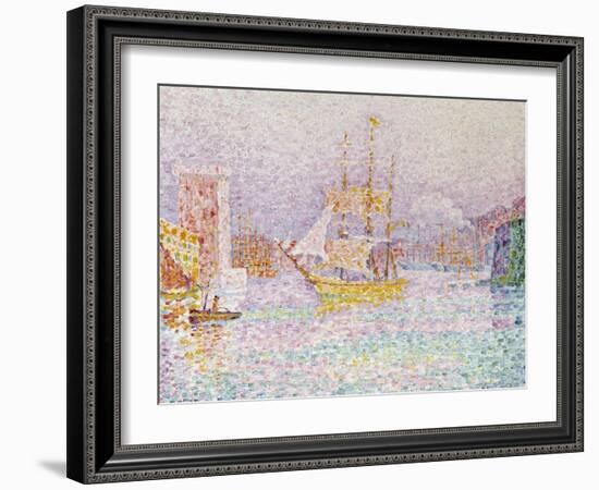 The Harbour at Marseilles, 1907-Paul Signac-Framed Giclee Print