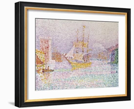 The Harbour at Marseilles, 1907-Paul Signac-Framed Giclee Print