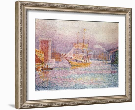 The Harbour at Marseilles, 1907-Paul Signac-Framed Giclee Print