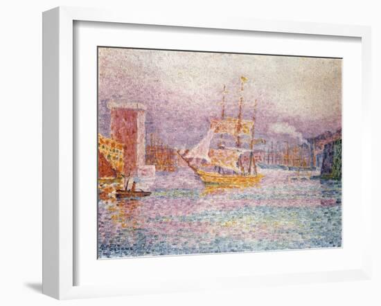 The Harbour at Marseilles, 1907-Paul Signac-Framed Giclee Print