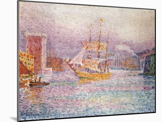 The Harbour at Marseilles, 1907-Paul Signac-Mounted Giclee Print