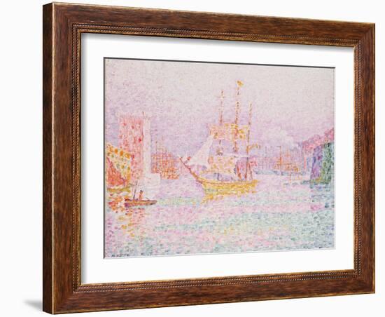 The Harbour at Marseilles-Paul Signac-Framed Giclee Print