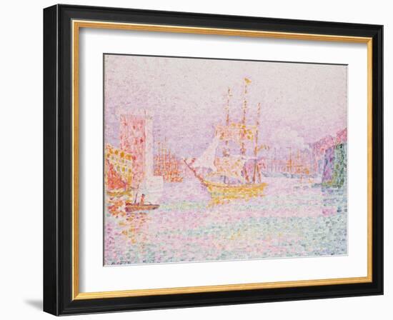 The Harbour at Marseilles-Paul Signac-Framed Giclee Print