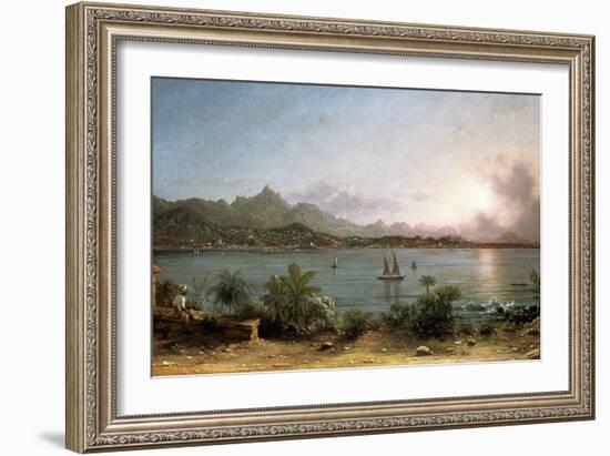 The Harbour at Rio De Janeiro, 1864-Martin Johnson Heade-Framed Giclee Print