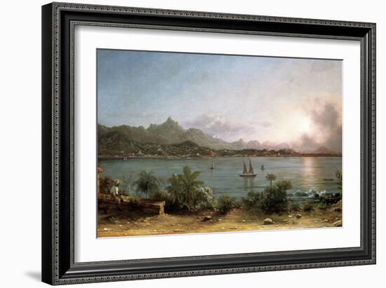 The Harbour at Rio De Janeiro, 1864-Martin Johnson Heade-Framed Giclee Print