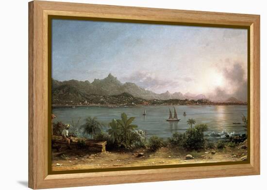 The Harbour at Rio De Janeiro, 1864-Martin Johnson Heade-Framed Premier Image Canvas