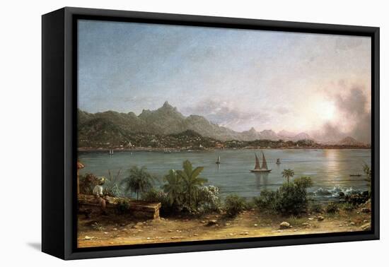 The Harbour at Rio De Janeiro, 1864-Martin Johnson Heade-Framed Premier Image Canvas