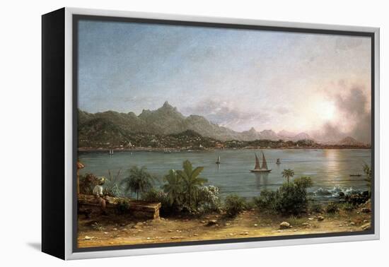 The Harbour at Rio De Janeiro, 1864-Martin Johnson Heade-Framed Premier Image Canvas