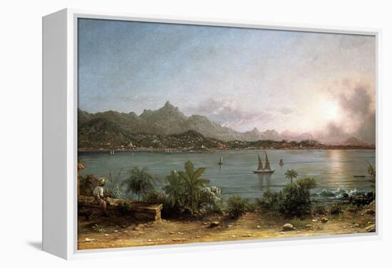 The Harbour at Rio De Janeiro, 1864-Martin Johnson Heade-Framed Premier Image Canvas