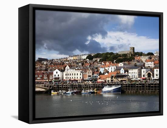 The Harbour at Scarborough, North Yorkshire, Yorkshire, England, United Kingdom, Europe-Mark Sunderland-Framed Premier Image Canvas