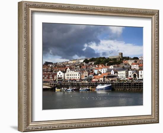 The Harbour at Scarborough, North Yorkshire, Yorkshire, England, United Kingdom, Europe-Mark Sunderland-Framed Photographic Print