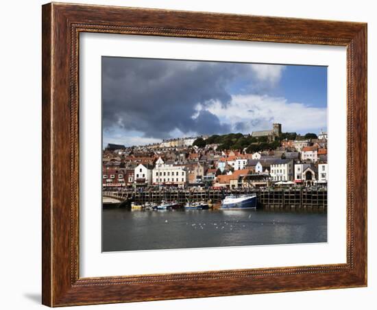 The Harbour at Scarborough, North Yorkshire, Yorkshire, England, United Kingdom, Europe-Mark Sunderland-Framed Photographic Print