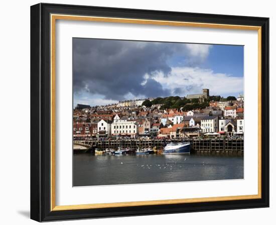 The Harbour at Scarborough, North Yorkshire, Yorkshire, England, United Kingdom, Europe-Mark Sunderland-Framed Photographic Print