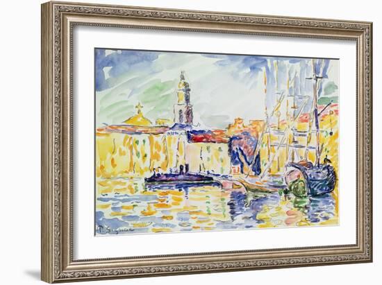 The Harbour at St. Tropez, c.1905-Paul Signac-Framed Giclee Print