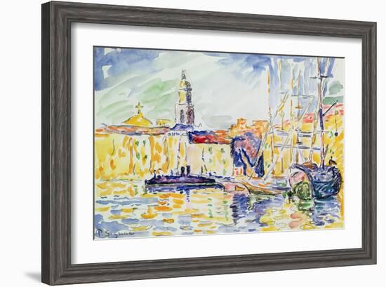 The Harbour at St. Tropez, c.1905-Paul Signac-Framed Giclee Print